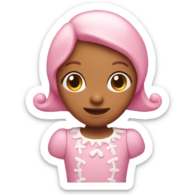 pastel pink gingerbread girl sticker