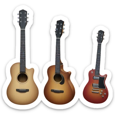 Apple Music should looks alike a bit more and the guitar could be slightly tiny  sticker