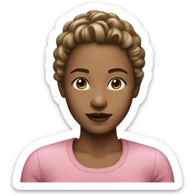 realistic portrait of a girlie  sticker