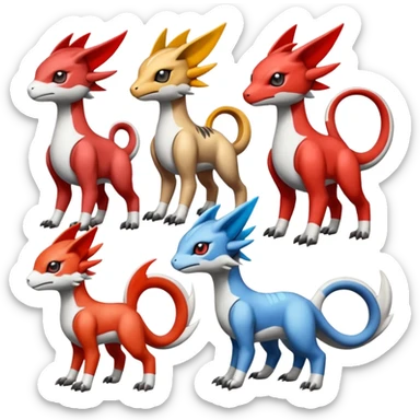Meloetta-Latias-Koraidon-Peppercat-Wargreymon-Protogen-Pokémon-Digimon-Fakémon-fusion-hybrid-creature sticker