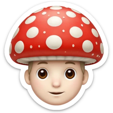 mushroom capped man
 sticker