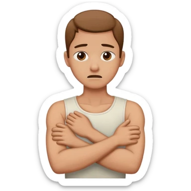 Chocking yourself with your arms crossed around your neck sticker