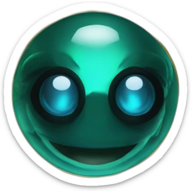 Aquamarine reptiloid in black suite with laser eyes on the golden coin in background sticker