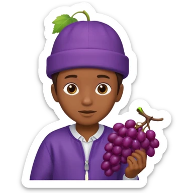 Kids in Fruit Clothes 
A boy in a grape Hat




































 sticker