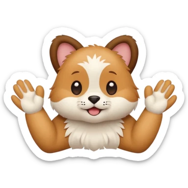 clapping animated paws sticker