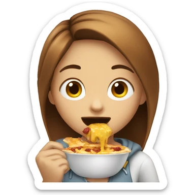 girl eating hotog sticker