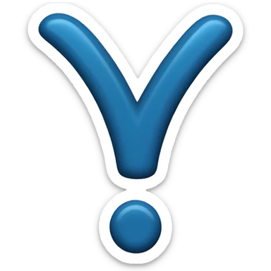 Blue tick mark sticker