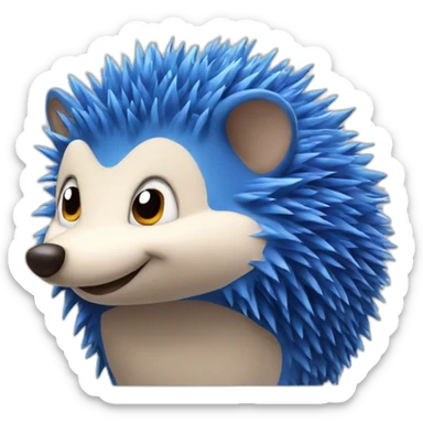 blue hedgehog sticker