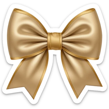 Beige bow sticker