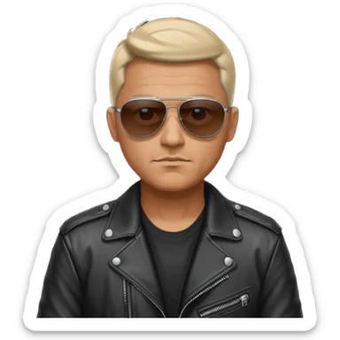 biker gang with sunglass guy sticker