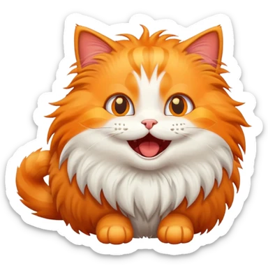 Gato emocionado y alegre sticker