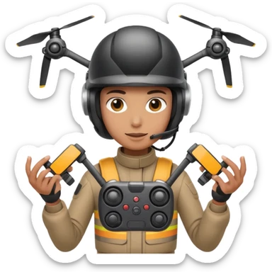 A drone racer sticker