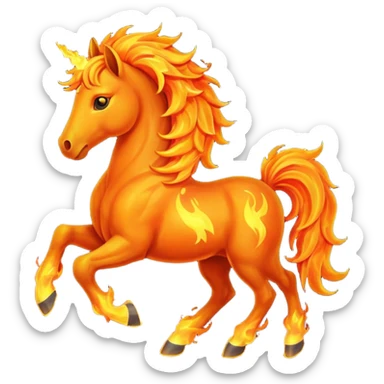 Fire horse sticker