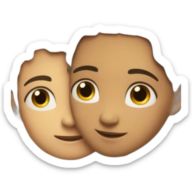 Girl lovingly hugging boy sticker