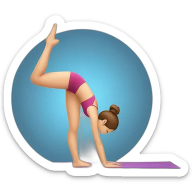 yoga girl with stretching  yoga belt  sticker