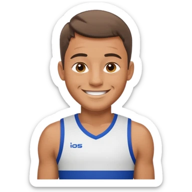 Jock man smiling sticker