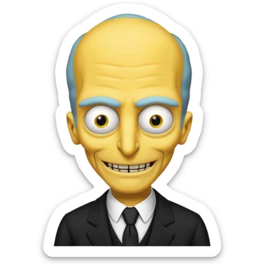 Mr. Burns, simpson. sticker