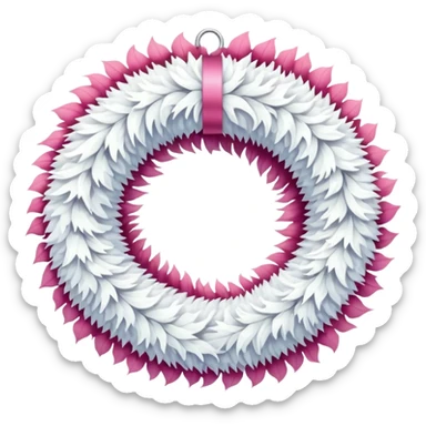 white and pink christmas reef with no green sticker