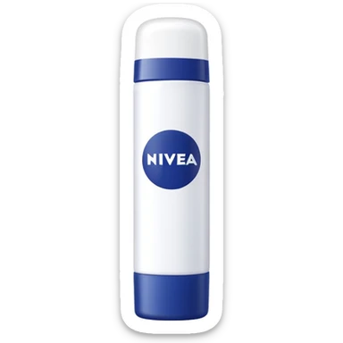 generate an ios genmoji of a NIVEA lip balm sticker