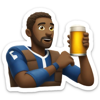 Drinking beers watching football sticker