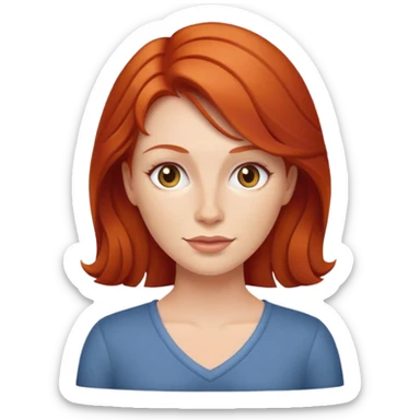 A redhead mom sticker