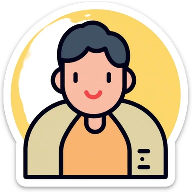 social media profile with followers count icon sticker