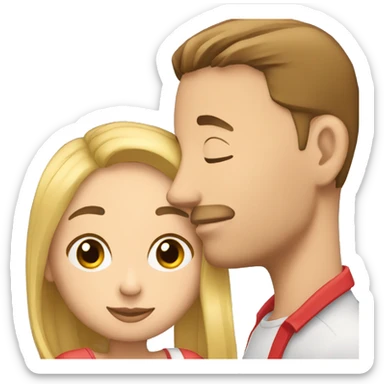 Pareja internacional beso sticker