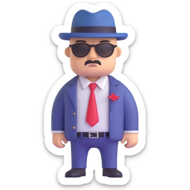 gangster character sticker