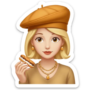 Female and Butterscotch éclair combined  sticker