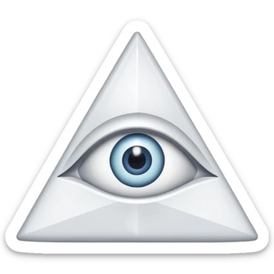A triangle with an eye in the middle sticker