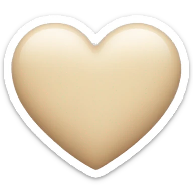 Beige heart sticker