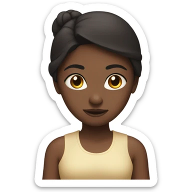 Dark haired girl doing yoga  sticker