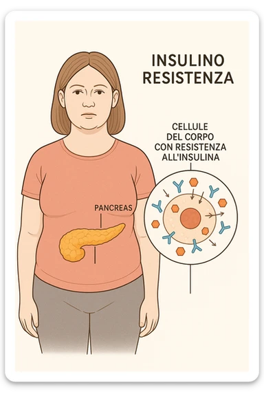 donna con insulino resistenza e molto specifica in italiano sticker