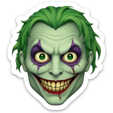 zombie joker face sticker