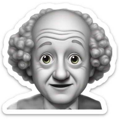 Young Larry fine of the three stooges sticker