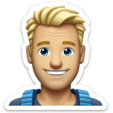 handsome-50-year-old-man-with-dirty-blonde-short-spikey-hair-and-kind-ocean-blue-eyes-and-smiling-thumbs-up sticker
