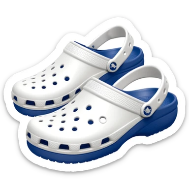 Pure white Crocs clogs, all-white straps and sole, no blue or other colors, matte white material, ventilation holes, dark background, realistic product photo, monochrome white only, no logos. sticker