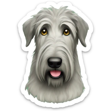Christmas tree and irish wolfhound dog sticker