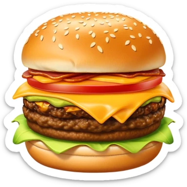 Avocado Bacon Cheeseburger  sticker