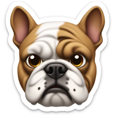 Bulldog with spikes sticker