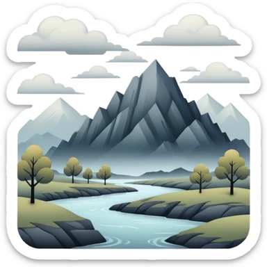 Gloomy dull-colored beautiful edgy aesthetic full scenic SCENERY sticker
