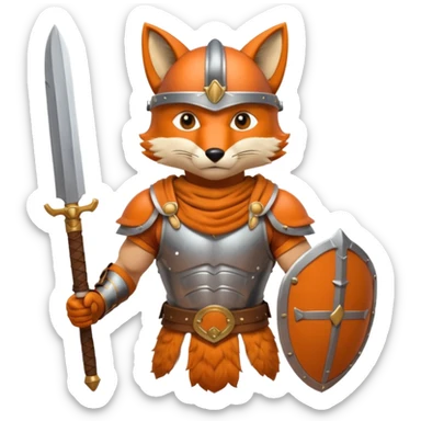 a fox Roman Gladiator sticker