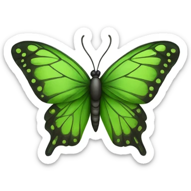 Una Mariposa verde a  sticker