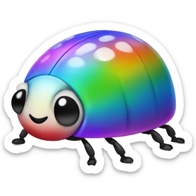 Rainbow rainbow ladybug sticker
