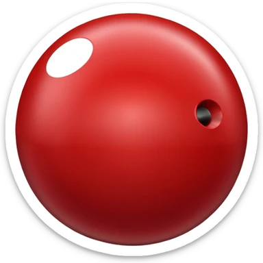 red bowling ball  sticker