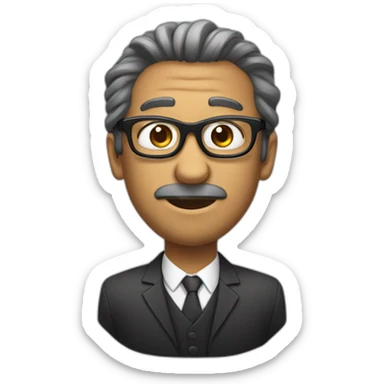 Un mec noir qui a des lunettes et il a pas de cheveux sticker