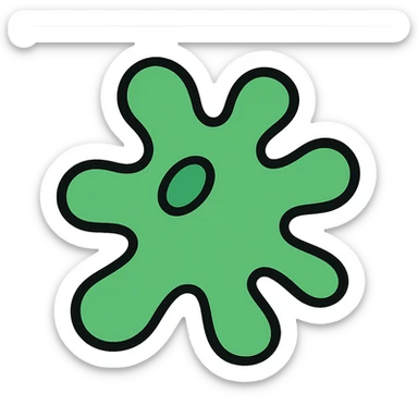 abstract green shape sticker