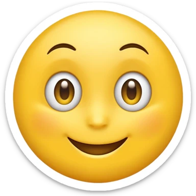 “Create a high-quality, bright yellow emoji with expressive, playful eyes and a big, cheerful smile. It should look cute, funny, and instantly relatable, like the classic 😂 emoji, with smooth shading, a clean design, and a friendly, cartoon style.” sticker