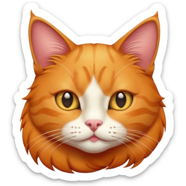 Orange weise Katze  sticker
