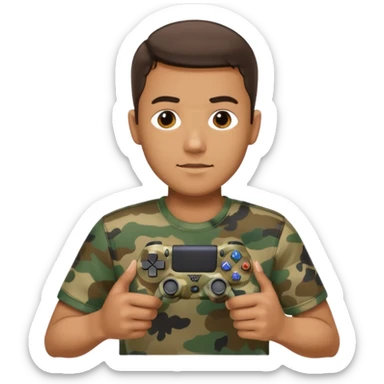  homme-avec-manette-ps4-camouflage not human sticker